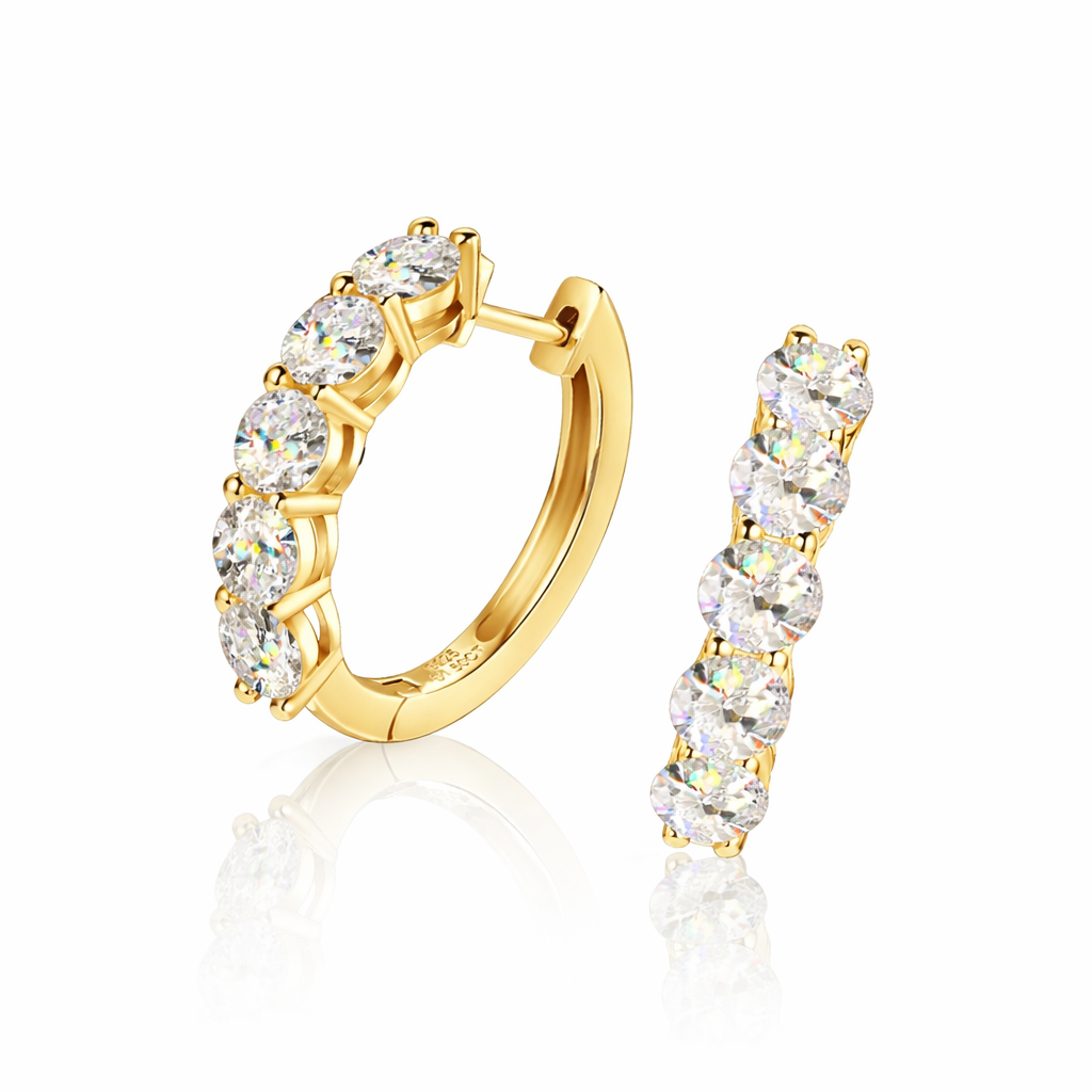 NANLUV Charlotte Moissanite Hoop Earrings