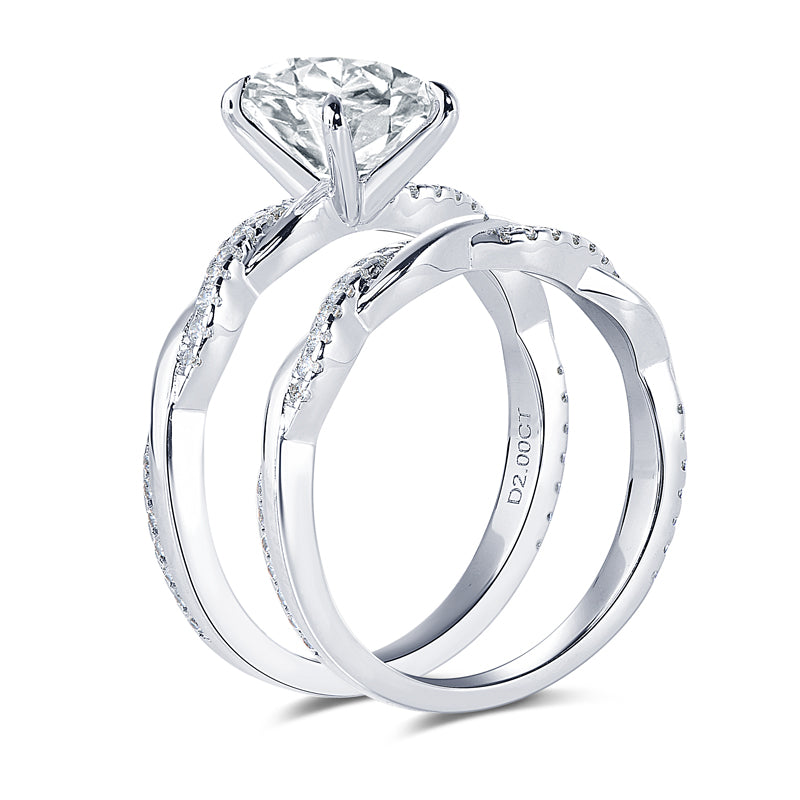 NANLUV Élysian Oval 2CT Bridal Set