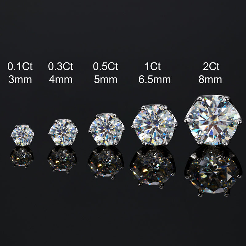 NANLUV Moissanite Solitaire Stud Earrings