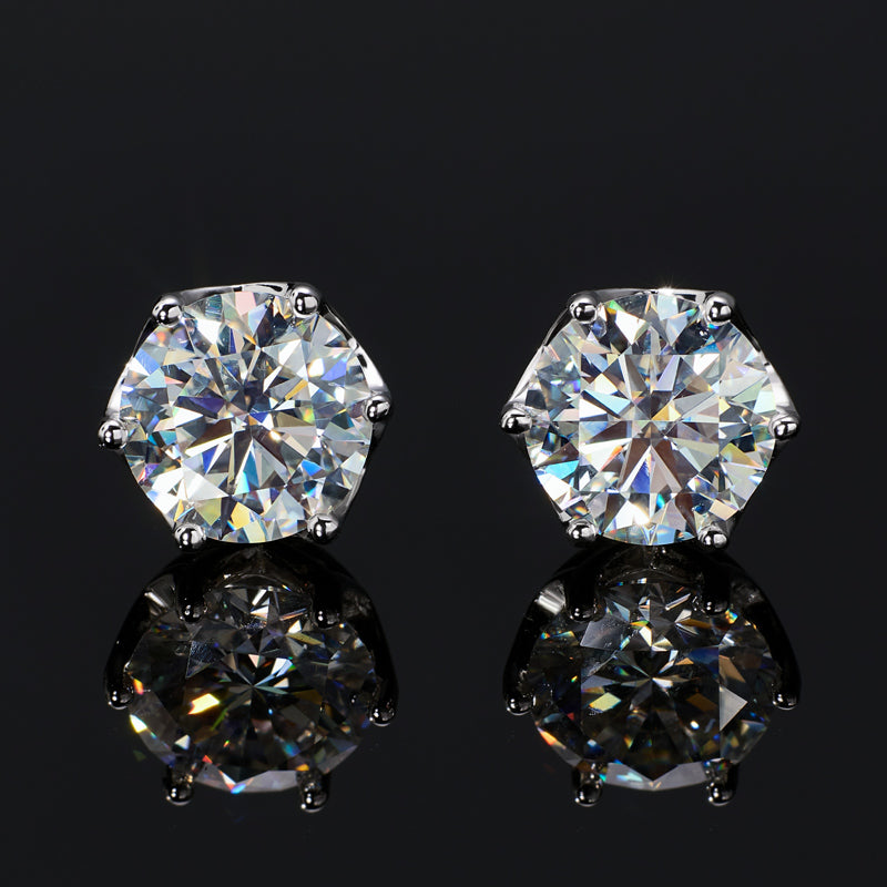 NANLUV Moissanite Solitaire Stud Earrings