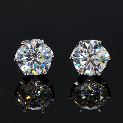 NANLUV Moissanite Solitaire Stud Earrings