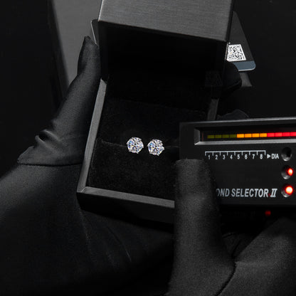 NANLUV Moissanite Solitaire Stud Earrings