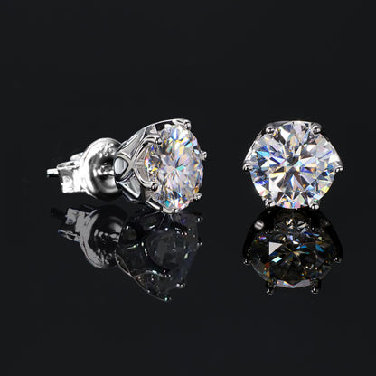 NANLUV Moissanite Solitaire Stud Earrings