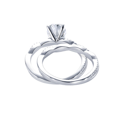 NANLUV Élysian Oval 2CT Bridal Set