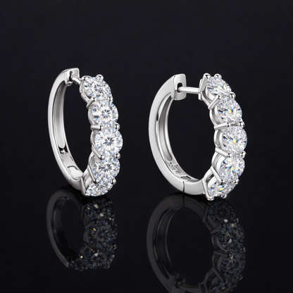 NANLUV Charlotte Moissanite Hoop Earrings