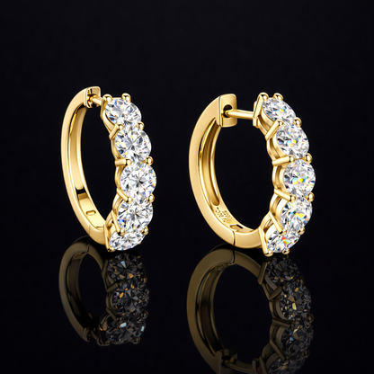 NANLUV Charlotte Moissanite Hoop Earrings