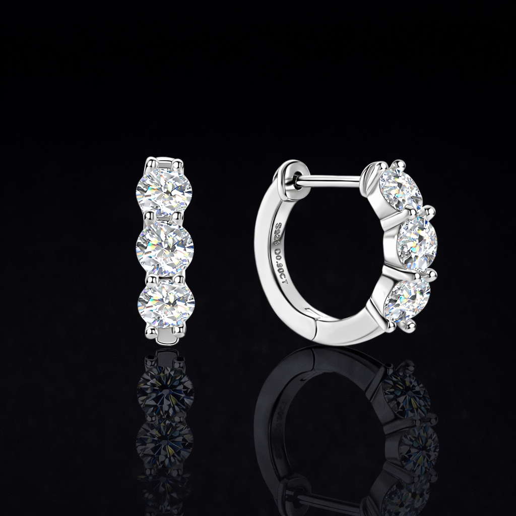 NANLUV Alissa Earrings – Moissanite Hoop