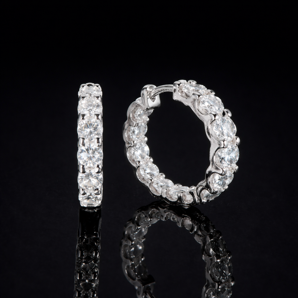 NANLUV Eterna Spark Moissanite Hoops