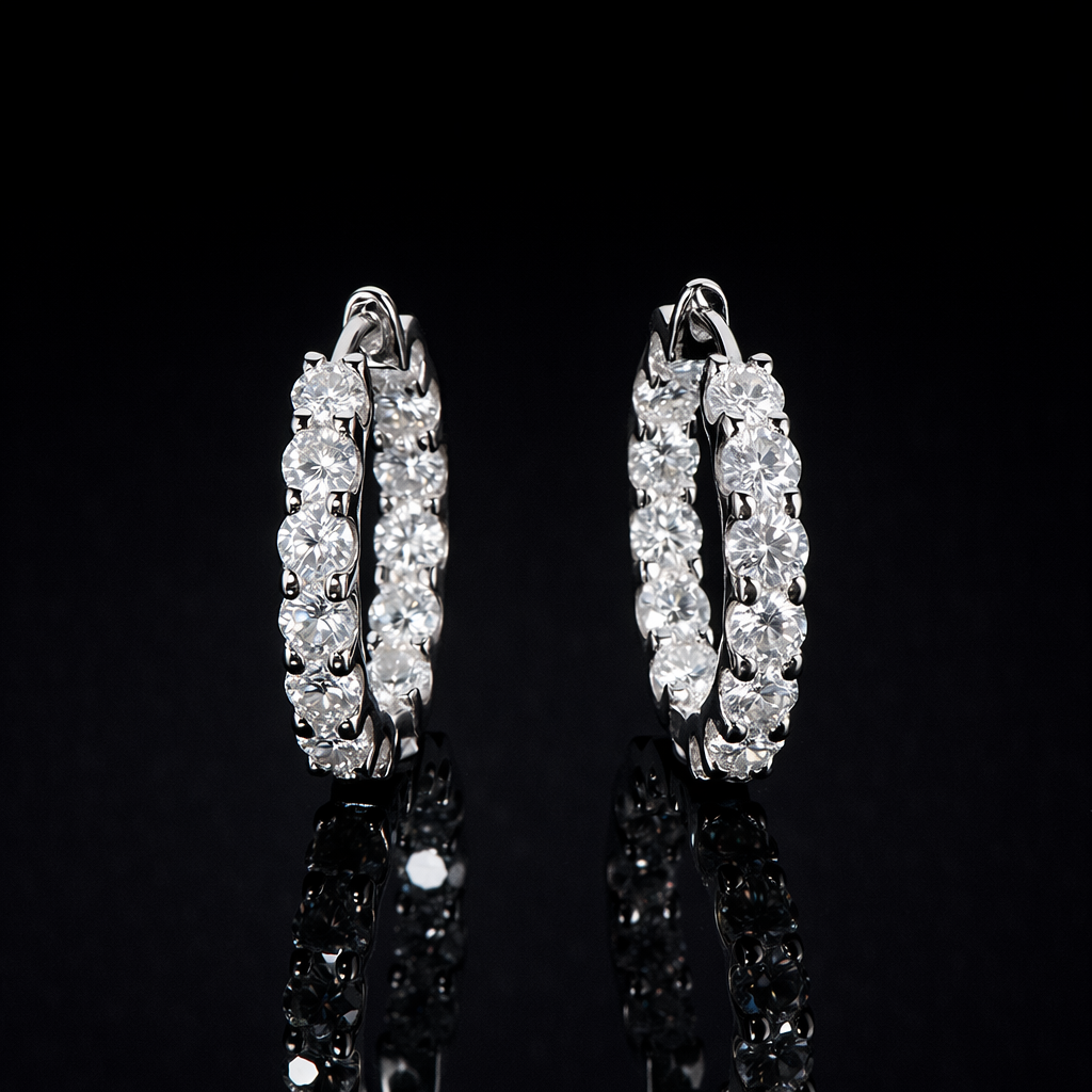 NANLUV Eterna Spark Moissanite Hoops