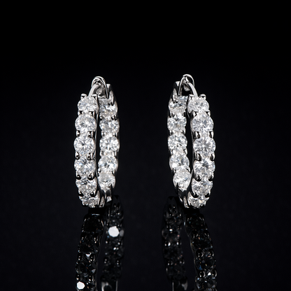 NANLUV Eterna Spark Moissanite Hoops