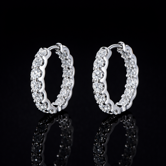 NANLUV Eterna Spark Moissanite Hoops