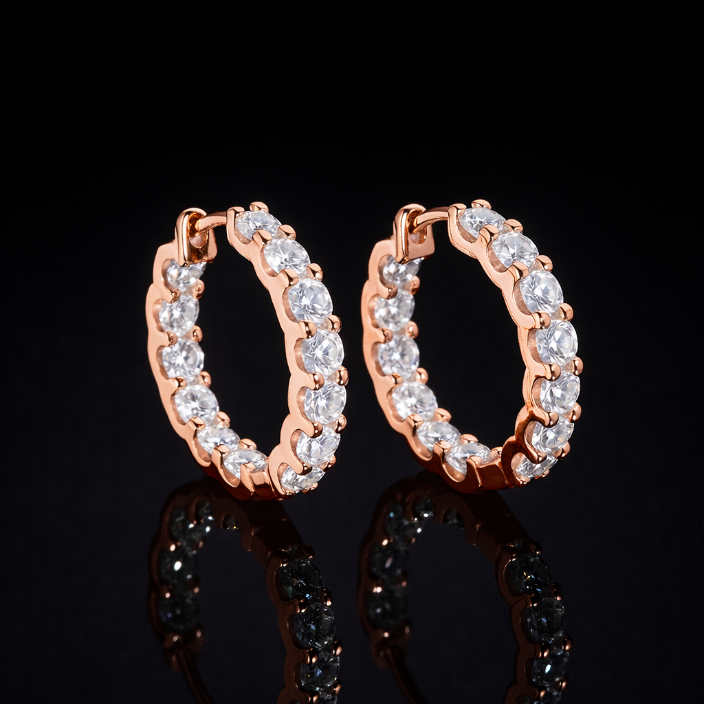NANLUV Eterna Spark Moissanite Hoops