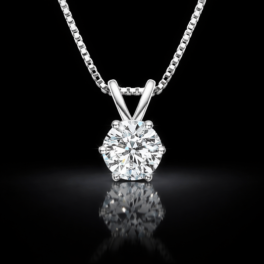 NANLUV Classic Solitaire Moissanite Necklace