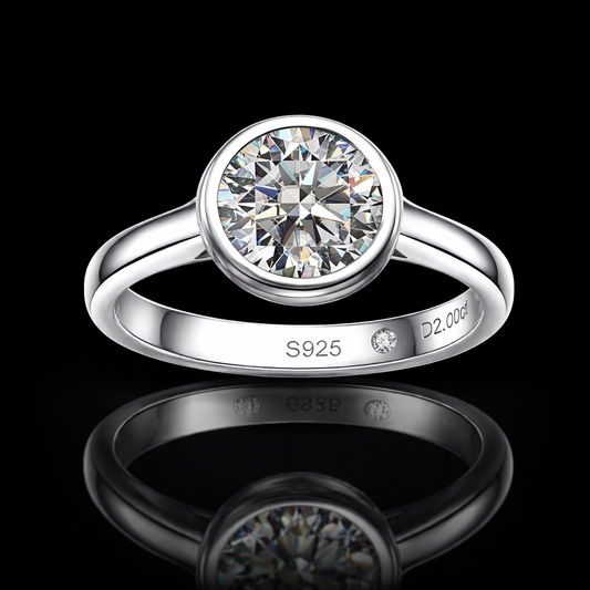 NANLUV Aurelia Moissanite Ring – D Color Round Cut