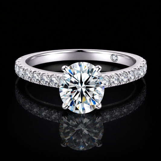 NANLUV L’Impératrice Oval Pavé Moissanite – 2CT