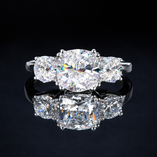 NANLUV Eternal Three-Stone Moissanite Ring