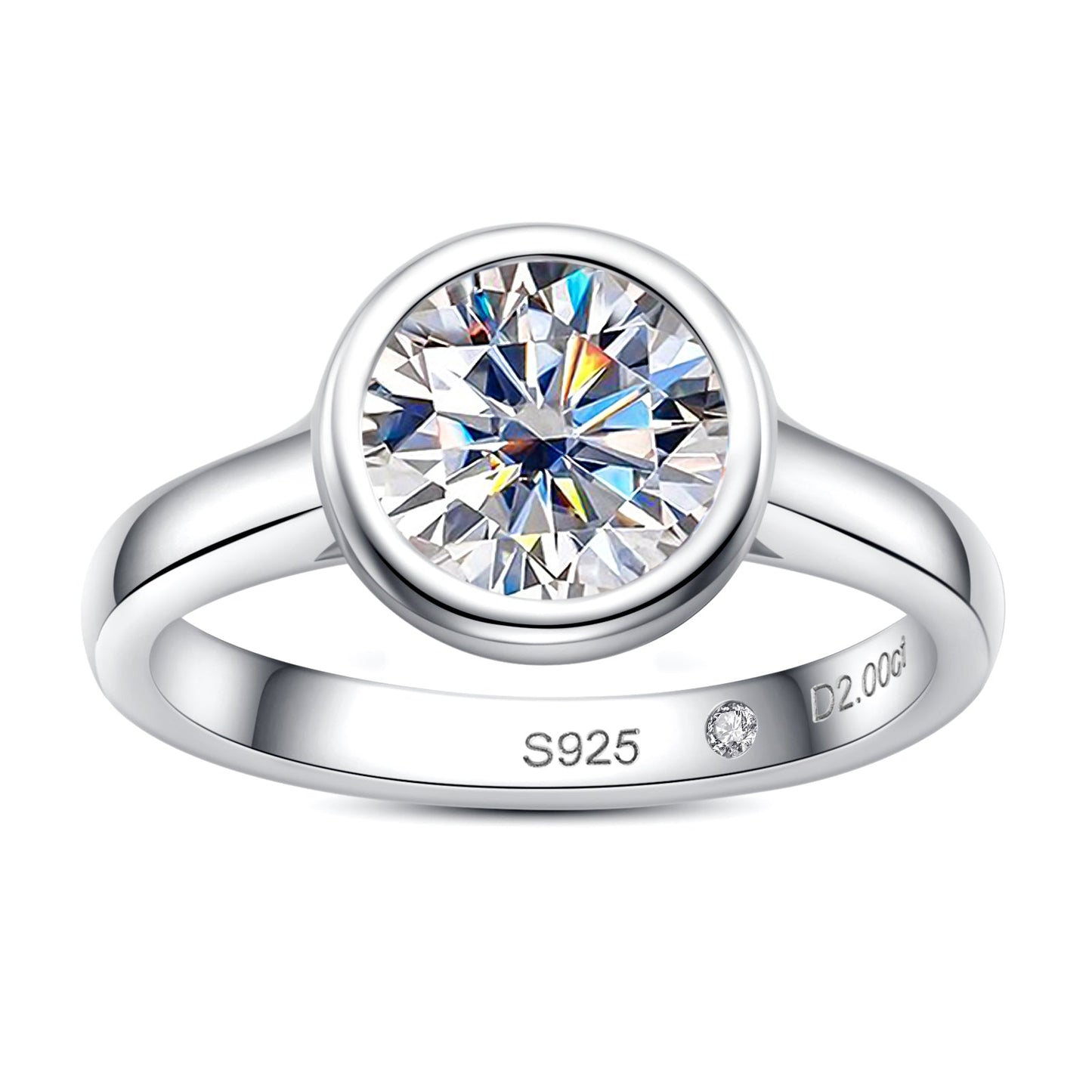 NANLUV Aurelia Moissanite Ring – D Color Round Cut