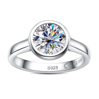 NANLUV Aurelia Moissanite Ring – D Color Round Cut