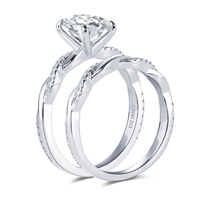 NANLUV Élysian Oval 2CT Bridal Set
