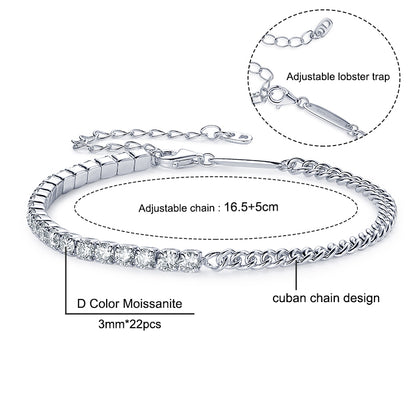 NANLUV Moissanite Sparking Bracelet