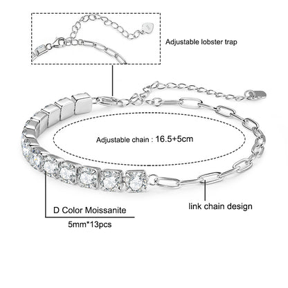 NANLUV Timeless Brilliance Moissanite Bracelet