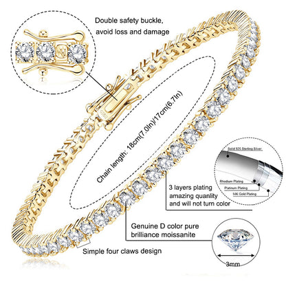 NANLUV Classic Eternity Tennis Bracelet
