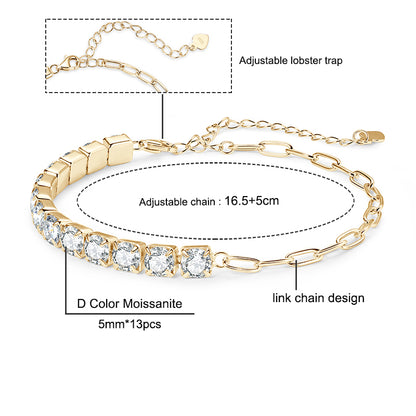 NANLUV Timeless Brilliance Moissanite Bracelet
