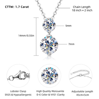 NANLUV Infinity Glow Moissanite Necklace
