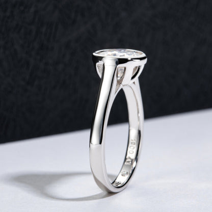 NANLUV Aurelia Moissanite Ring – D Color Round Cut