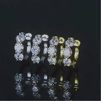 NANLUV Alissa Earrings – Moissanite Hoop