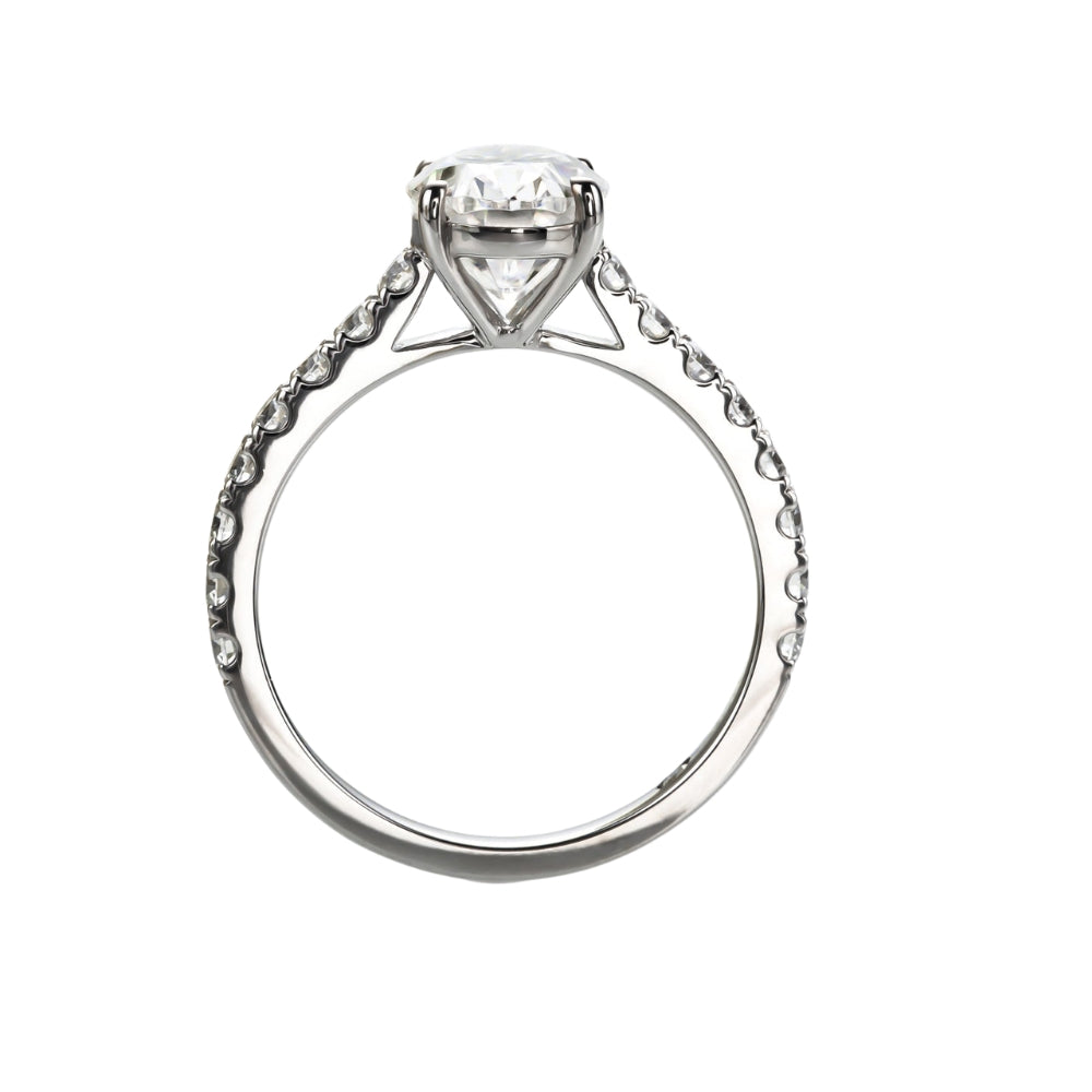 NANLUV L’Impératrice Oval Pavé Moissanite – 2CT